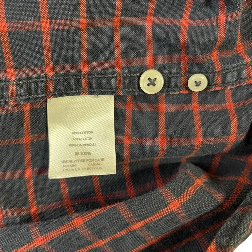 J. Crew Blue Red Plaid Button Down Shirt Men’s Long Sleeve Casual Preppy Cotton